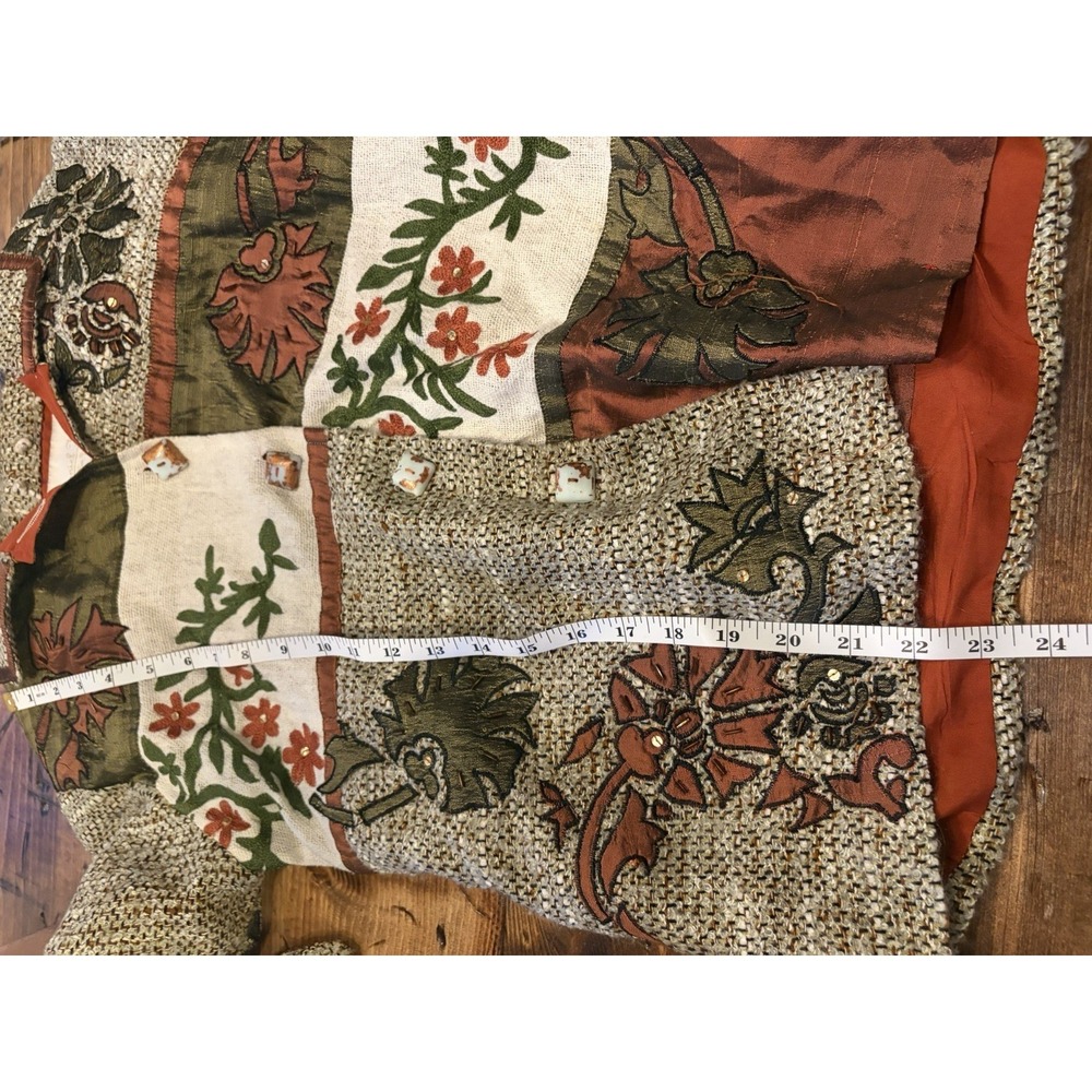 Vtg Tapestry Patchwork Daniel K Usa Bohemian Jack… - image 8